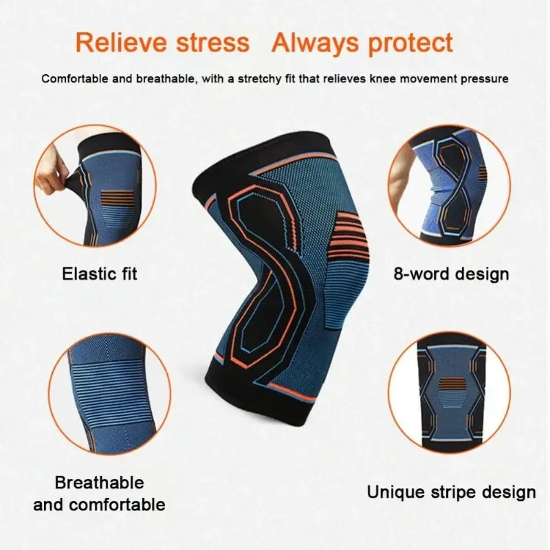 Knee Brace Compression Knee Pads Support Gym Sports Protector Basketball Volleyball Run Fitness Equipment Knee Protection