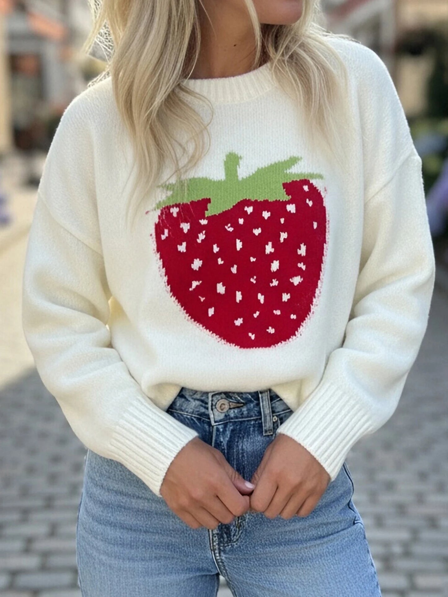 Women Cable Knit Sweater Long Sleeve V-Neck Cozy Pullover Sweater for Autumn Winter Fashion Warmth Comfort Stylish