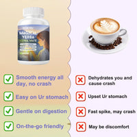 WINYEL Yerba Mate Capsules  75mg Natural Caffeine Per Capsule  Natural Plant-Based Energy & Focus Support  Supports Mental Clarity & Digestive Wellness Gut Health  60 Capsules