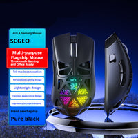 Wireless Three-mode Mouse Hollowed-out E-sports Office Gaming Desktop