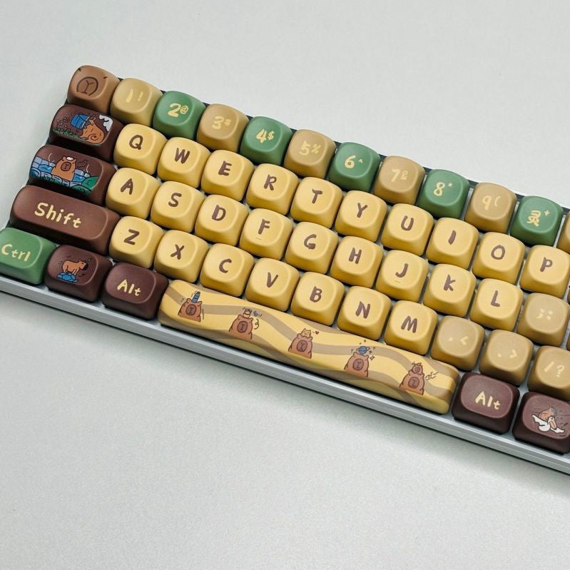 Capabala PBT Girl MOA Height Mechanical Keyboard Keycaps 130 Key Set