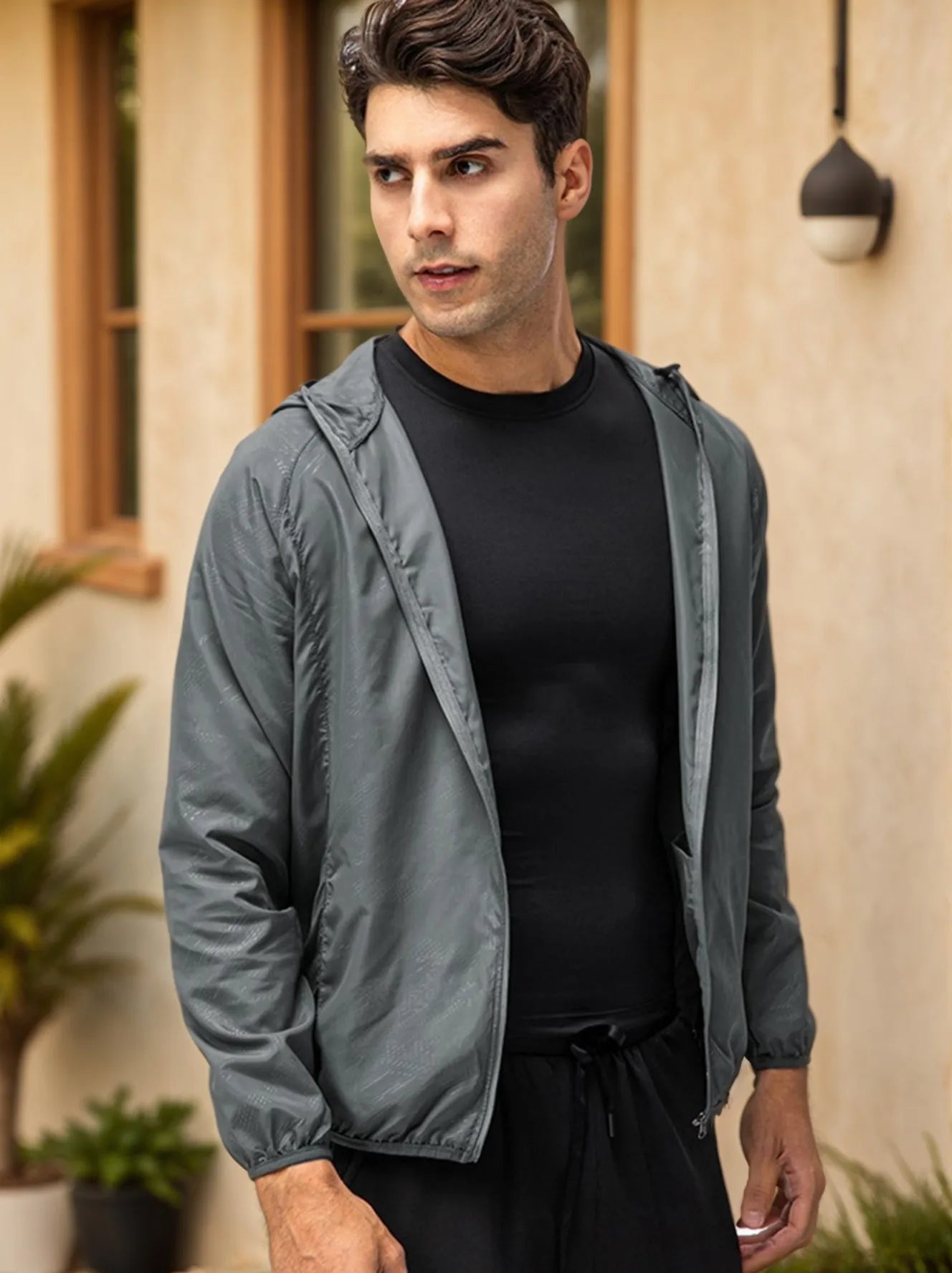 Men's Sports Jacket - Lightweight and Breathable Running and Training Jacket for Fitness and Outdoor Activities