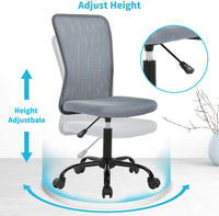 Ergonomic Desk Chair, Mid Back Mesh Chairs, Height Adjustable Office Chair, Home Office Modern Task Computer Chairs, No Armrest