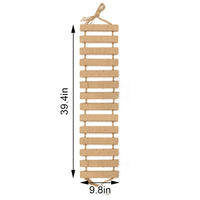 39.4" Cat Bridge for Cage Sisal Rope Ladder Wooden Pet Furniture Kitten Step Scratcher Toys Scratching Post Tree Cat Accessories