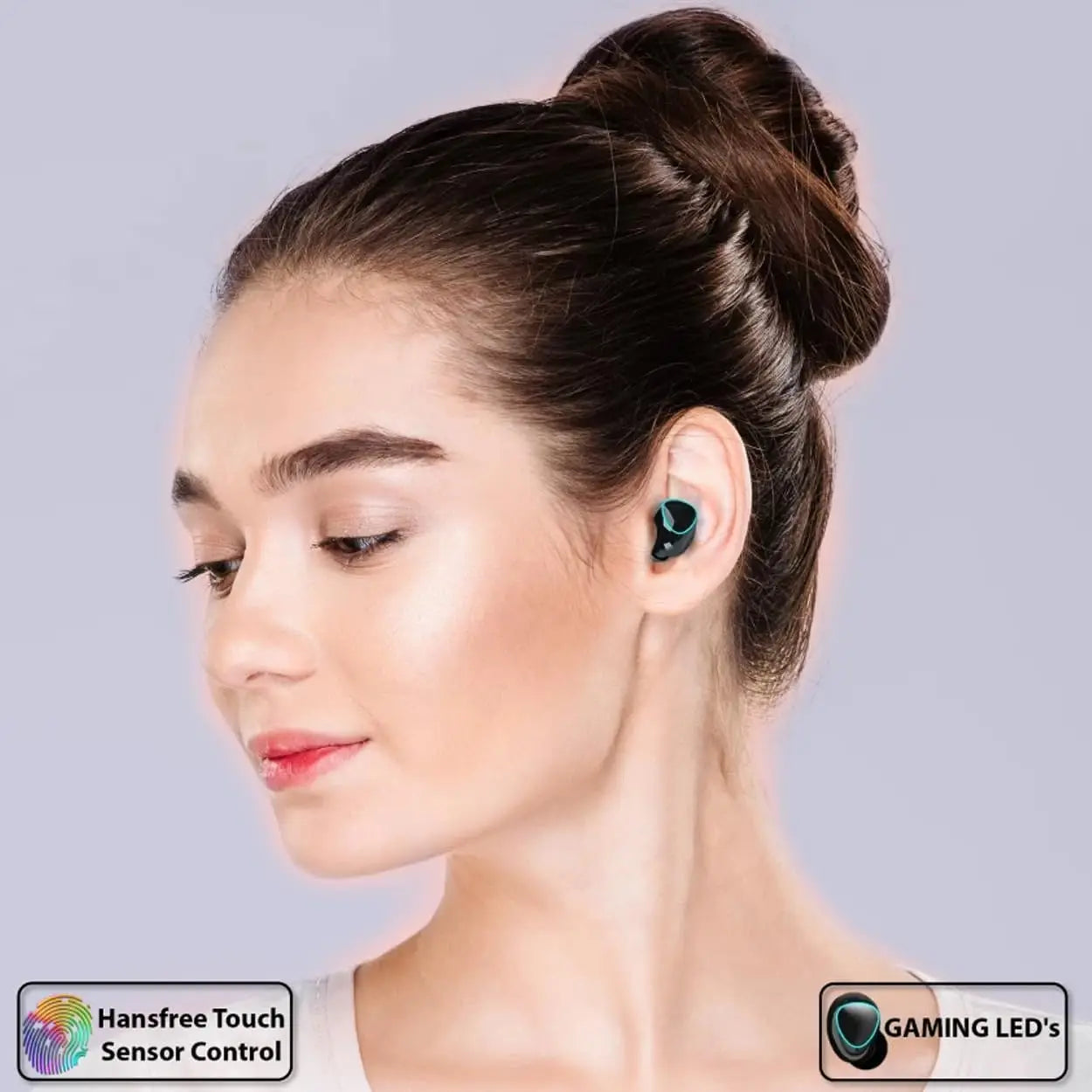 1 Set (Charging Case + 2 Headphones) |G20 True Wireless Earbuds 5.3 Headphones, In-Ear Earbuds with HD Mic, 60H Playtime Earbuds