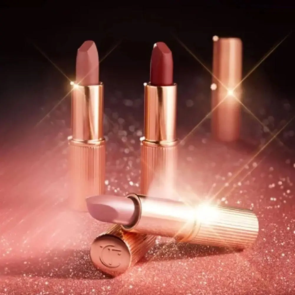 Mini Lipstick Trio 3 Pieces Travel Friendly Lip Color Assorted Shades Cosmetic Beauty Set