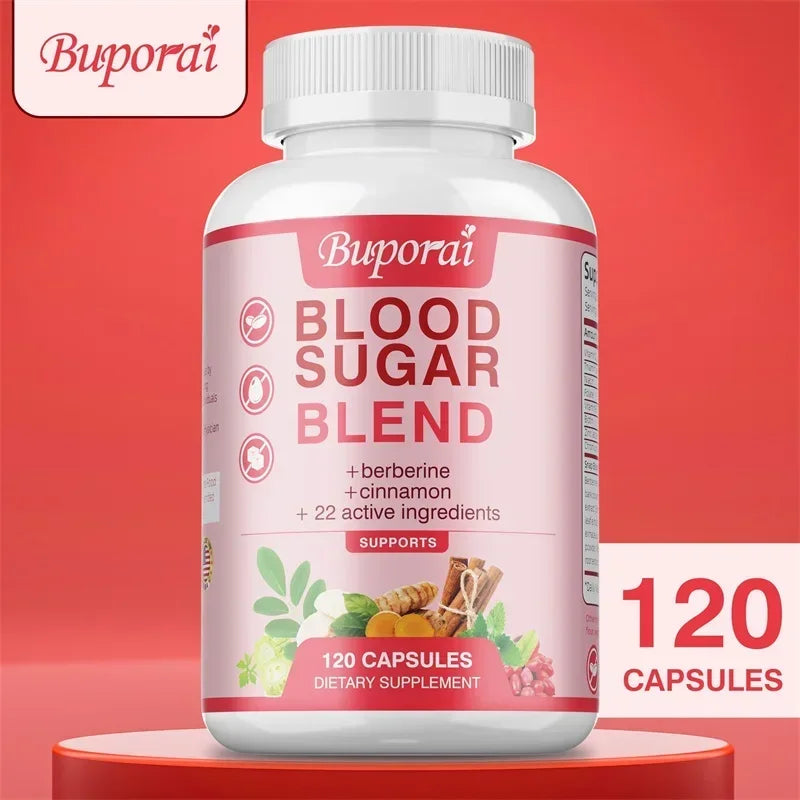 Blood Sugar Blend - Cardiovascular Support, Promote Blood Circulation, Enhance Immunity Supplement - 120 Capsules