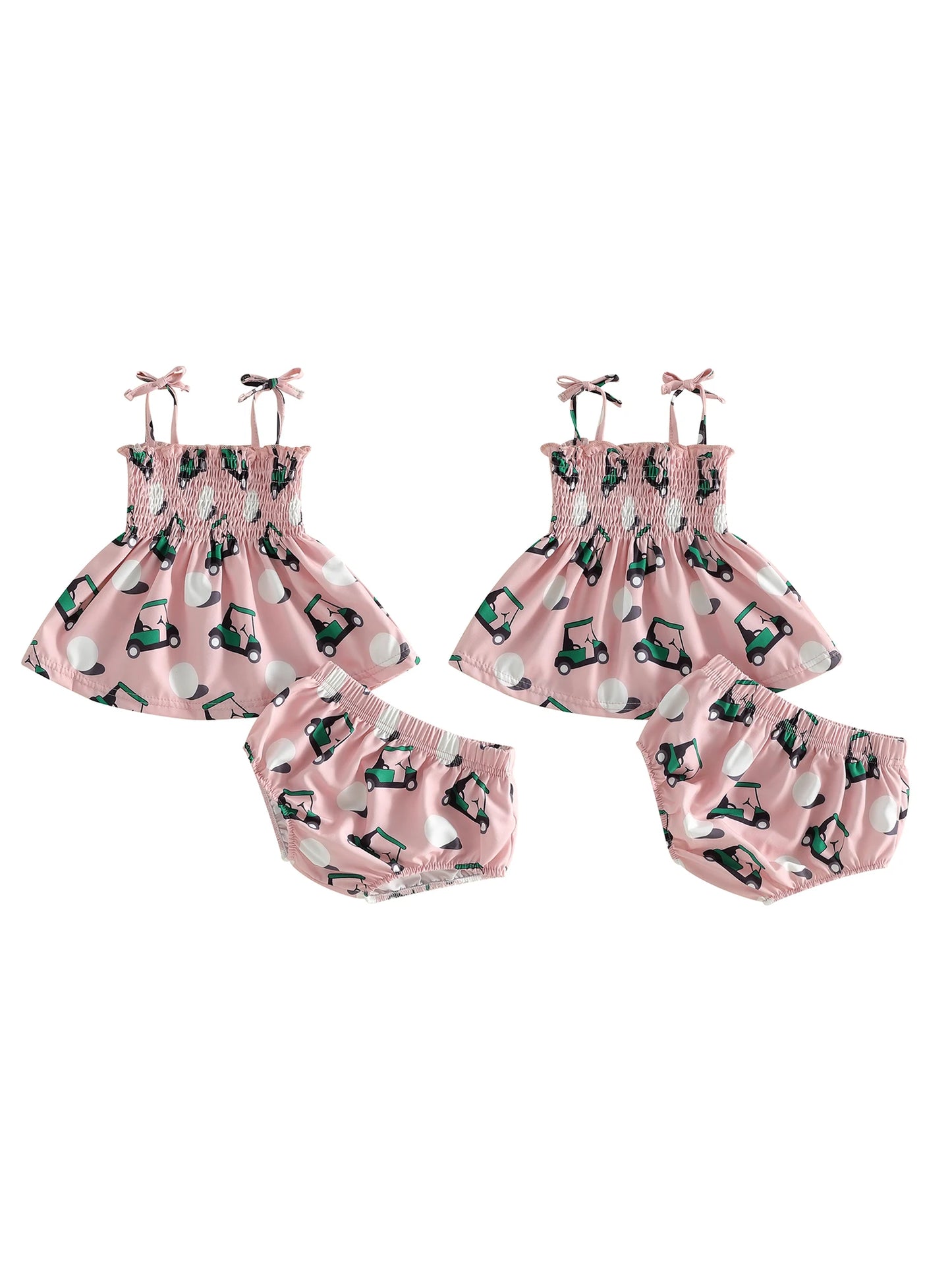 Toddler Girls Tank Top and Shorts Set Sleeveless Floral Print Camisole with Ruffle Hem Shorts Summer Outfit for Kids