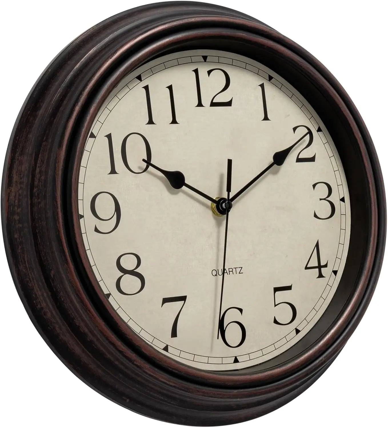Retro Silent Non-Ticking Round Classic Clock Quartz Decorative Battery Operated Wall Clock for Living Room Kitchen Home Office 1