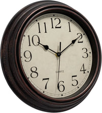 Retro Silent Non-Ticking Round Classic Clock Quartz Decorative Battery Operated Wall Clock for Living Room Kitchen Home Office 1