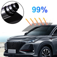 Nano Carbon Uncut Roll Window Tint Film 5% 15% 25% 35% VLT Car Home Office Glass Black Film Solar UV Windshield Sun Shade Roll