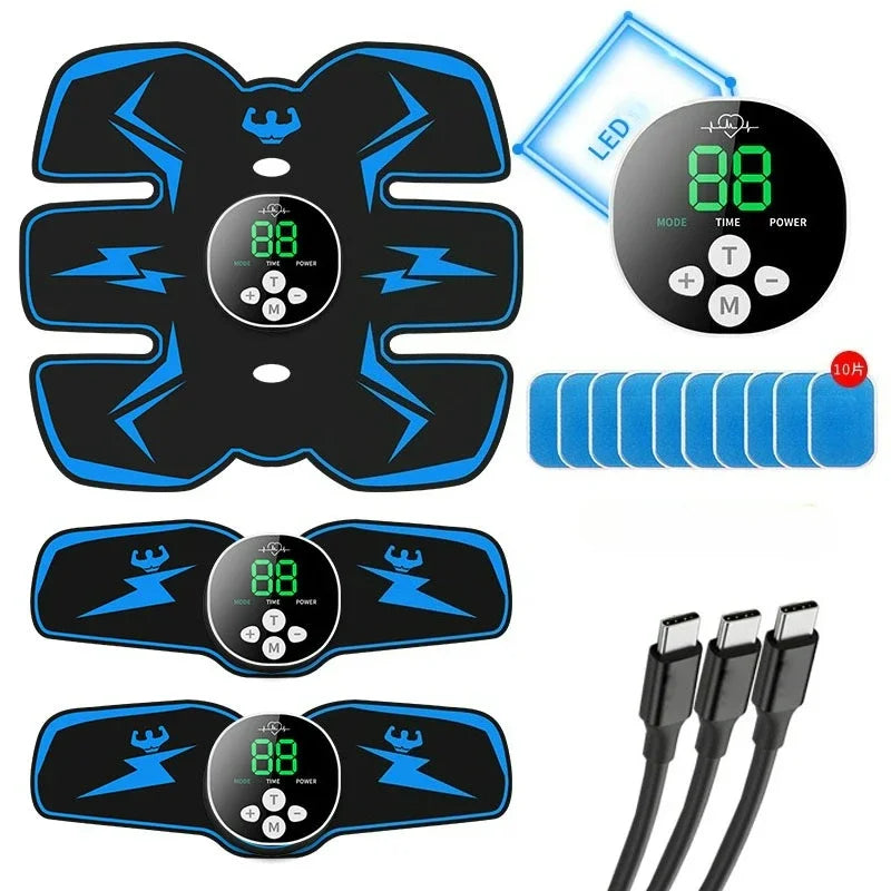 EMS Abdominal Training Device LED Display Ab Sport Exercise Belt USB Rechargeable Ab Workout Equipment Machine for Men and Women