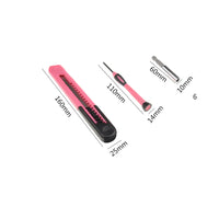 FATCOOL 39 Piece DIY Household Home Hand Tool Set Screwdrivers Pliers Hammer Wrenches Measure Tape Band Hard Storage Box