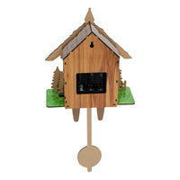 Cuckoo Wall Clock Traditional Antique Chalet Forest House Wooden Wall Pendulum Quartz Clock for Home Cafe Restaurant Hotel Decor