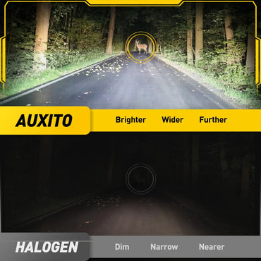 AUXITO 2x Mini Size H11 H16(JP) LED Fog Lights 6500K White H8 H9 9006/HB4 H10 LED Driving Lamp Bulbs 3000K Yellow DRL With Lens