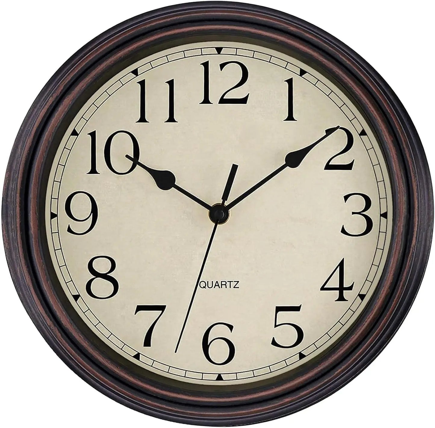 Retro Silent Non-Ticking Round Classic Clock Quartz Decorative Battery Operated Wall Clock for Living Room Kitchen Home Office 1