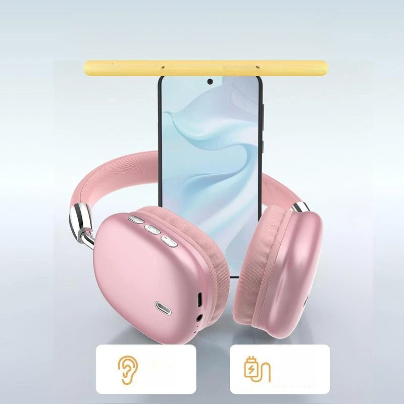 Wireless Bluetooth Headphones High-Resolution Audio Foldable Lightweight Deep Bass Long-Lasting Earphones