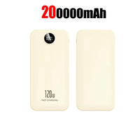 200000mAh Power Bank Super Fast Charging Portable Long Endurance Power Bank Digital Display Battery For iPhone Samsung