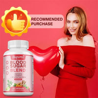 Blood Sugar Blend - Cardiovascular Support, Promote Blood Circulation, Enhance Immunity Supplement - 120 Capsules