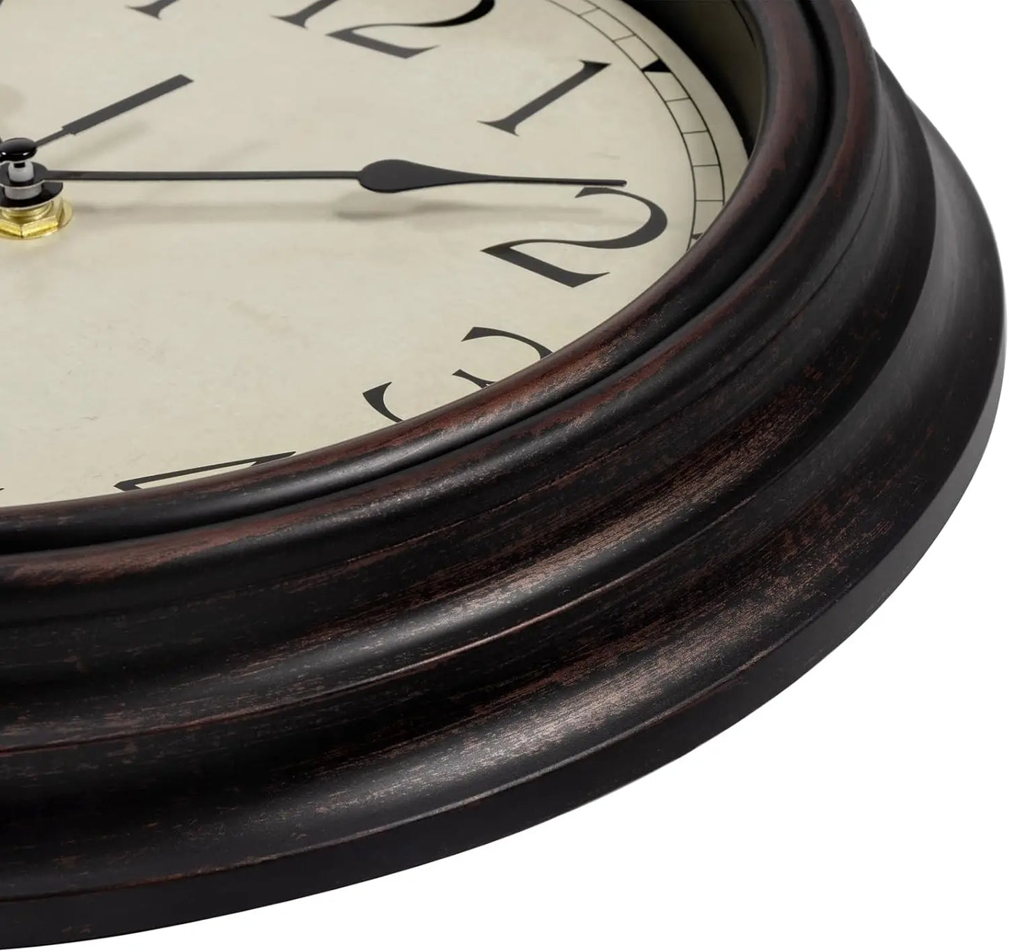 Retro Silent Non-Ticking Round Classic Clock Quartz Decorative Battery Operated Wall Clock for Living Room Kitchen Home Office 1