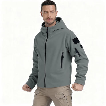 Men's Winter Fleece Jackets Coats Tactical Hiking Jackets Outdoor Camping Trekking Multi Pockets Work Outwear Climbing Overcoat