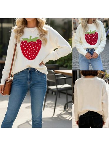 Women Cable Knit Sweater Long Sleeve V-Neck Cozy Pullover Sweater for Autumn Winter Fashion Warmth Comfort Stylish