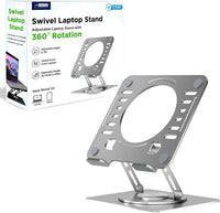 Adjustable Swivel Laptop Stand with 360 Rotation, Portable Desk Holder for Home Office Ergonomic Supplies