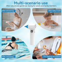 Ear Dryer Water Drying Aid 650nm Red Light Therapy Ear Fluid Remover for Swimmers, Ear Dryer, Sports Ear Blowing Device Ear Care