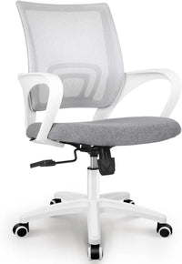 NEO CHAIR Black Mesh Gaming Office Chair Mid Back Lumbar Support Adjustable Height Swivel For Home Computer Desk Task