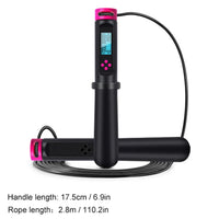 Fitness Skipping Rope Adjustable Digital LCD Counting Calorie Timer Weight Setting Jump Rope Exercise Training Gym Sports