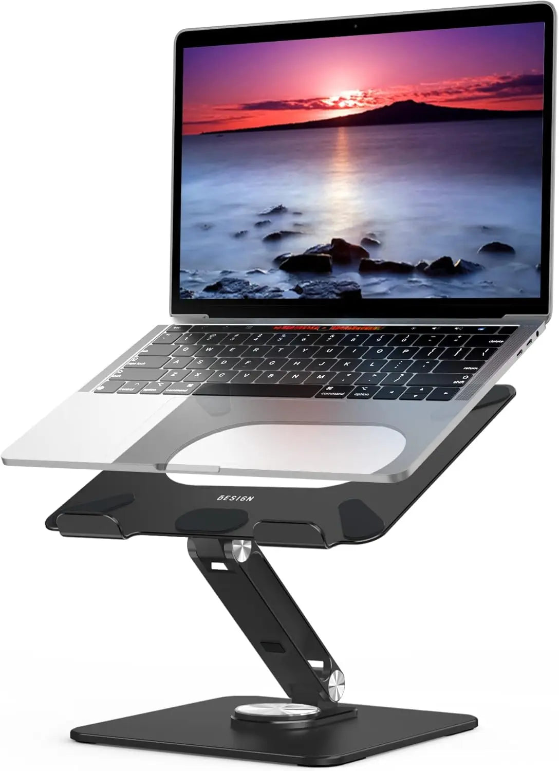 360 Rotating Laptop Stand, Ergonomic Adjustable Riser Holder for 10-15.6" Notebooks Compatible with Air, Pro, Dell, HP