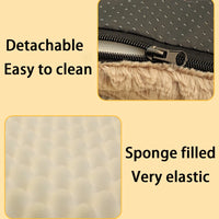 3D Foam Pet Bed With Removable Washable Faux Fur Cover Orthopedic Waterproof Dog Bed For Crate Anti-Slip Bottom Dog Bed