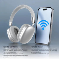 Wireless Bluetooth Headphones High-Resolution Audio Foldable Lightweight Deep Bass Long-Lasting Earphones