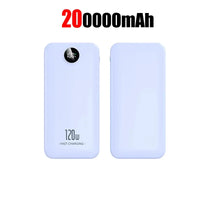 200000mAh Power Bank Super Fast Charging Portable Long Endurance Power Bank Digital Display Battery For iPhone Samsung