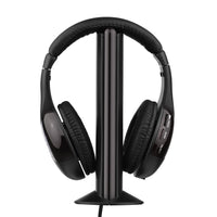 Wireless Headphone Emitter & Receiver Set FM Radio Computer TV Monitor Cordless Headphone Wired Headset with Microphone for TV L