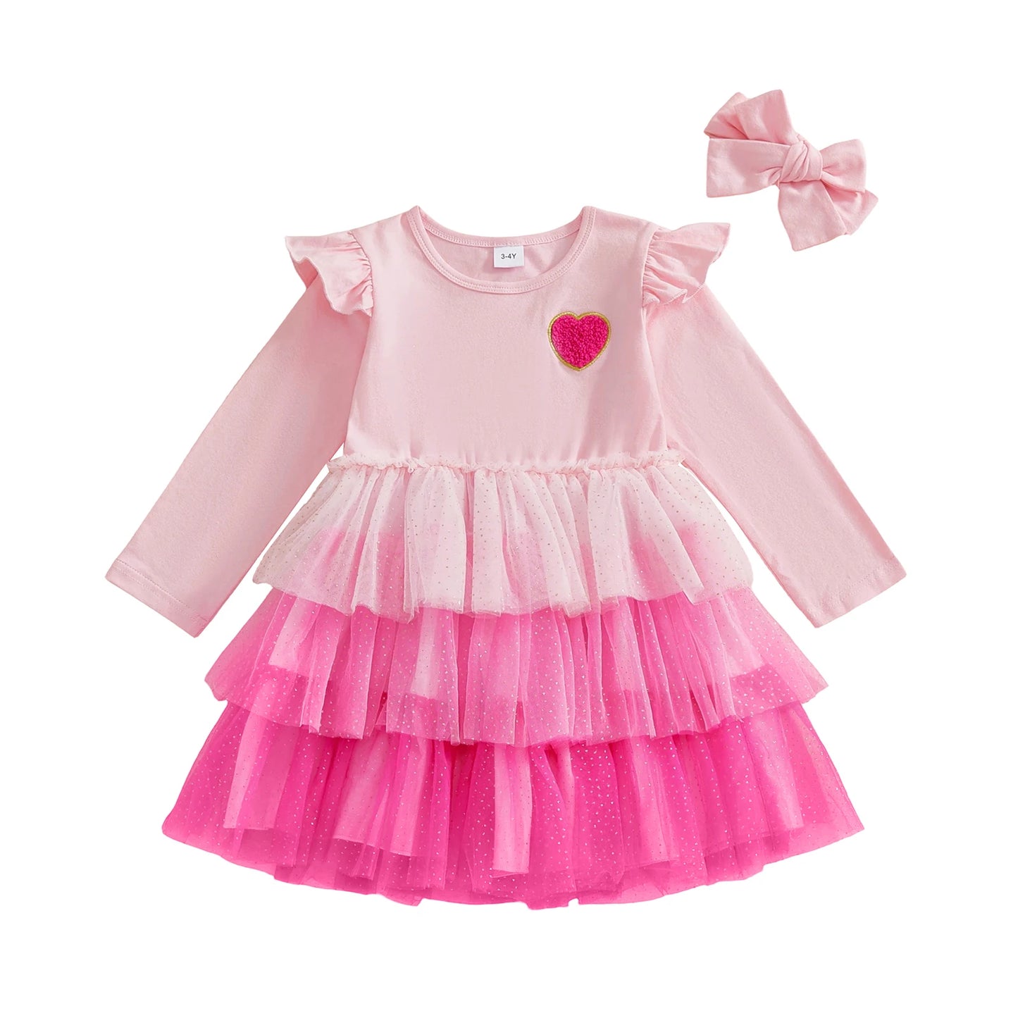 Adorable Baby Girls Valentine s Day 2 Piece Set with Heart Print Long Sleeve Top and Leggings Matching Headband Included
