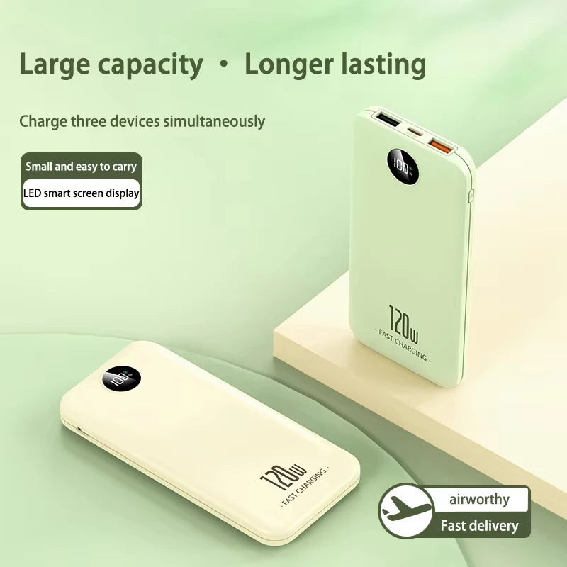 200000mAh Power Bank Super Fast Charging Portable Long Endurance Power Bank Digital Display Battery For iPhone Samsung