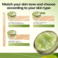 Mistine Foundation Air Cushion Makeup with Natural Dewy Finish Moisturize Nourish Powdered Cream for Dry Skin 13gx2