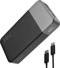 NOBIS Portable Charger, 20000mAh Power Bank, 35W Power Bank Fast Charging, Battery Pack with C to C Cable, Battery Bank