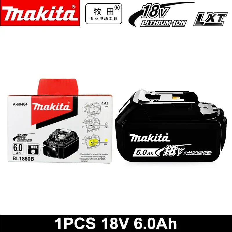 Makita 18V battery5.0Ah 6.0Ah power tool battery BL1860B BL1850B rechargeable battery for All Cordless Power Tool Accessories