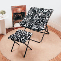 Folding Lounge Chair Recliner for Indoor Outdoor Balcony Patio Garden Comfortable Relaxation Nap Home Office Living Room