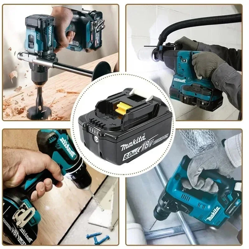 Makita 18V battery5.0Ah 6.0Ah power tool battery BL1860B BL1850B rechargeable battery for All Cordless Power Tool Accessories