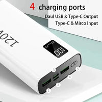 Oneplus 50000mAh High Capacity Power Bank120W Super Fast Charging Portable External Battery Powerbank For iphone Samsung Huawei
