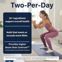 Two-Per-Day Multivitamin Supplements - Heart Health Supports Shiny Hair and Healthy Skin, Support Immune Function - 120 Capsules