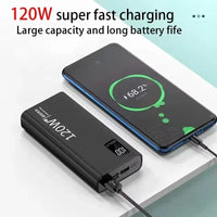 Oneplus 50000mAh High Capacity Power Bank120W Super Fast Charging Portable External Battery Powerbank For iphone Samsung Huawei