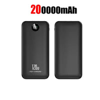 200000mAh Power Bank Super Fast Charging Portable Long Endurance Power Bank Digital Display Battery For iPhone Samsung