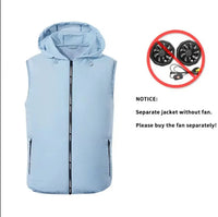 Summer Sport Fan Air Condition Cool Man Woman Travel Ultralight Brand Outdoor Vest Clothes Jacket Sun Windbreaker Fishing Worker