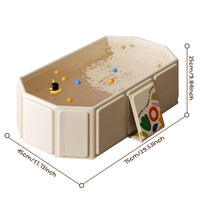 Baby Bathtub for Infants To Toddlers Collapsible Baby Bath Tub with Drain Outlet Infant Tub Toddler Bathtub Shower Basin