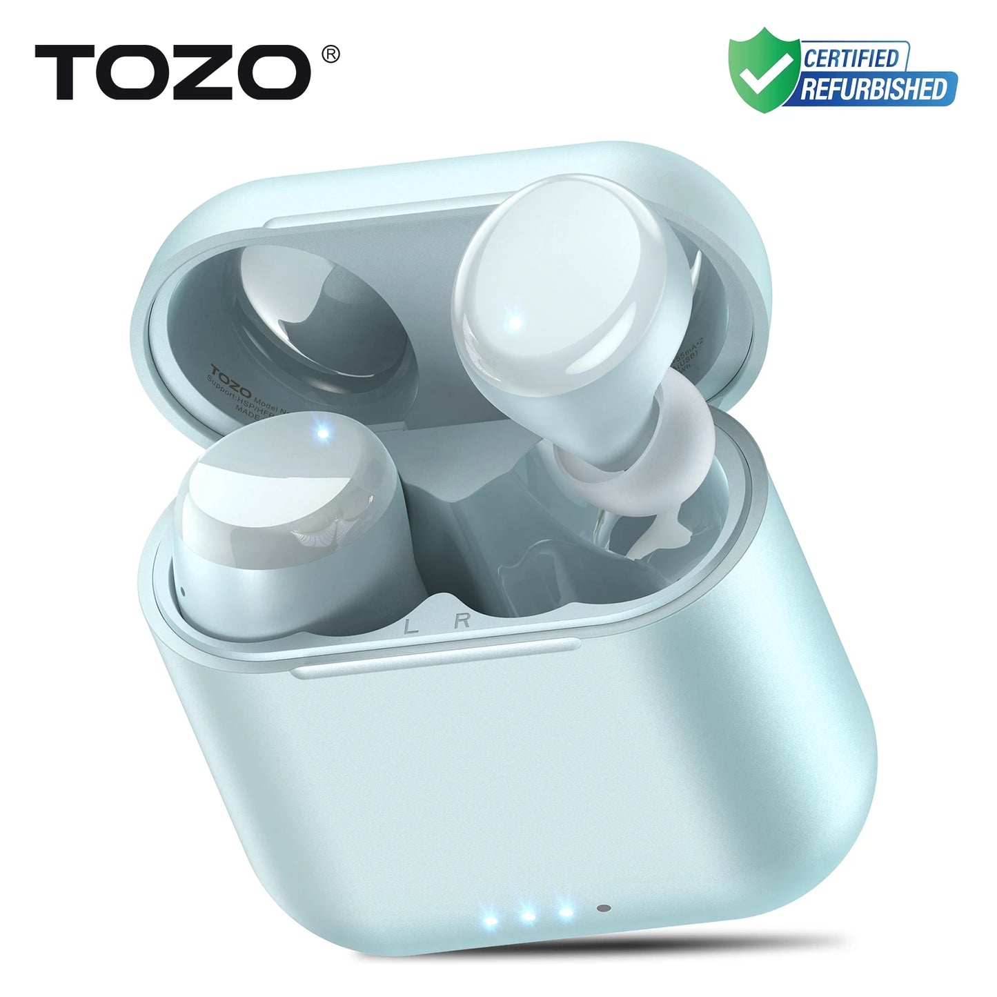 Refurbished TOZO Ergonomic TWS Earbuds Headsets Mini Earphone Sport Anti Sweat Waterproof Touch Control APP Support Preset EQs