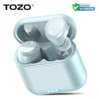 Refurbished TOZO Ergonomic TWS Earbuds Headsets Mini Earphone Sport Anti Sweat Waterproof Touch Control APP Support Preset EQs